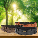 Maxbell Reusable PU Leather Waist Belt Costume Wrap Around Medieval Knight Belt Yellow