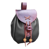 Maxbell Retro Pouch Bag Style Backpack Pockets Cosplay Costume Black