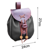 Maxbell Retro Pouch Bag Style Backpack Pockets Cosplay Costume Black