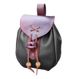 Maxbell Retro Pouch Bag Style Backpack Pockets Cosplay Costume Black