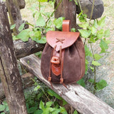 Maxbell Retro Pouch Bag Style Backpack Pockets Cosplay Costume Brown 2