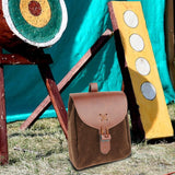Maxbell Retro Pouch Bag Style Backpack Pockets Cosplay Costume Brown 2
