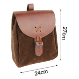 Maxbell Retro Pouch Bag Style Backpack Pockets Cosplay Costume Brown 2