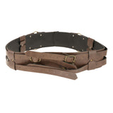 Maxbell Reusable PU Leather Waist Belt Costume Wrap Around Medieval Knight Belt Brown