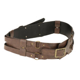 Maxbell Reusable PU Leather Waist Belt Costume Wrap Around Medieval Knight Belt Brown