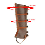 Maxbell Medieval Boots Shoes Cover Protective Adjustable Pirate Boots Tops Covers Brown