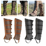 Maxbell Medieval Boots Shoes Cover Protective Adjustable Pirate Boots Tops Covers Brown