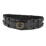 Maxbell Reusable PU Leather Waist Belt Costume Wrap Around Medieval Knight Belt Black