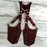 Maxbell Underarm Strap Wallet Pocket Purse Pack Riding Safety Phone Shoulder Pouch Brown