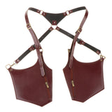 Maxbell Underarm Strap Wallet Pocket Purse Pack Riding Safety Phone Shoulder Pouch Brown
