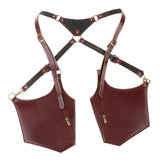 Maxbell Underarm Strap Wallet Pocket Purse Pack Riding Safety Phone Shoulder Pouch Brown