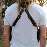Maxbell Underarm Strap Wallet Pocket Purse Pack Riding Safety Phone Shoulder Pouch Brown