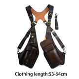 Maxbell Shoulder Harness Bag Case Wallet Underarm Bag Steampunk for Bike Motorcycle brown