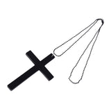Maxbell Wooden Cross Pendant Necklace Fashion Jewelry Catholic for Religious Gift