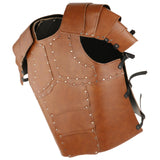 Maxbell PU Costume Cosplay Decors Men Women Gothic Steampunk Knight Body Armors Brown