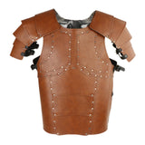 Maxbell PU Costume Cosplay Decors Men Women Gothic Steampunk Knight Body Armors Brown