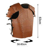 Maxbell PU Costume Cosplay Decors Men Women Gothic Steampunk Knight Body Armors Brown
