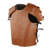 Maxbell PU Costume Cosplay Decors Men Women Gothic Steampunk Knight Body Armors Brown