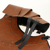 Maxbell PU Costume Cosplay Decors Men Women Gothic Steampunk Knight Body Armors Brown