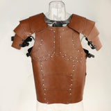 Maxbell PU Costume Cosplay Decors Men Women Gothic Steampunk Knight Body Armors Brown