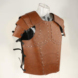Maxbell PU Costume Cosplay Decors Men Women Gothic Steampunk Knight Body Armors Brown