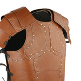 Maxbell PU Costume Cosplay Decors Men Women Gothic Steampunk Knight Body Armors Brown
