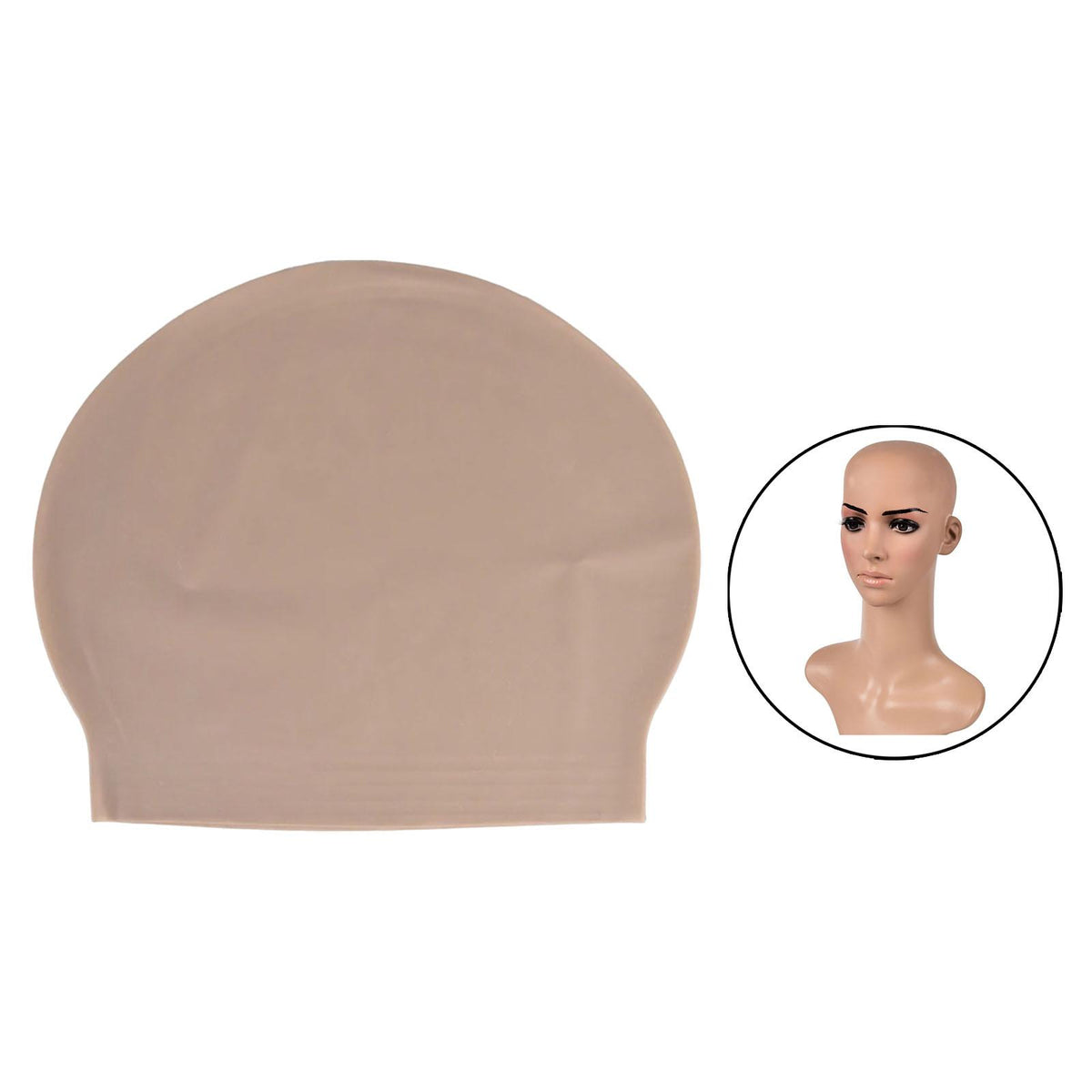 Maxbell Skinhead Cap Costume Fake Bald Head for Fancy Dress Halloween Men Ladies coffee
