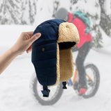 Maxbell Winter Bomber Hat Ski Caps Hiking Warm Windproof Unisex Trooper Trapper Hat Deep Blue