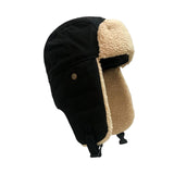 Maxbell Winter Bomber Hat Ski Caps Hiking Warm Windproof Unisex Trooper Trapper Hat Black