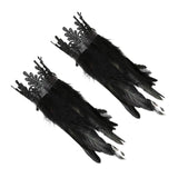 Maxbell Gothic Feather Choker Shoulder Wrap Cape Masquerade Party Shawl Shrug Faux wristband