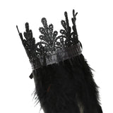 Maxbell Gothic Feather Choker Shoulder Wrap Cape Masquerade Party Shawl Shrug Faux wristband