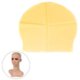 Maxbell Skinhead Cap Costume Fake Bald Head for Fancy Dress Halloween Men Ladies yellow