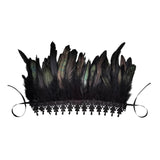 Maxbell Gothic Feather Choker Shoulder Wrap Cape Masquerade Party Shawl Shrug Faux scarf