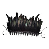 Maxbell Gothic Feather Choker Shoulder Wrap Cape Masquerade Party Shawl Shrug Faux scarf