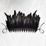 Maxbell Gothic Feather Choker Shoulder Wrap Cape Masquerade Party Shawl Shrug Faux scarf