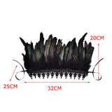 Maxbell Gothic Feather Choker Shoulder Wrap Cape Masquerade Party Shawl Shrug Faux scarf