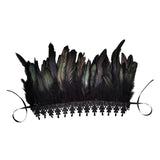 Maxbell Gothic Feather Choker Shoulder Wrap Cape Masquerade Party Shawl Shrug Faux scarf