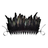Maxbell Gothic Feather Choker Shoulder Wrap Cape Masquerade Party Shawl Shrug Faux scarf