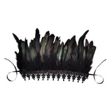 Maxbell Gothic Feather Choker Shoulder Wrap Cape Masquerade Party Shawl Shrug Faux scarf
