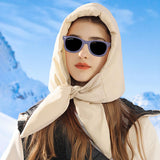 Maxbell Winter Fashion Headscarf Warm Windproof Neck Warmer Neck Scarf Hoodie Hat Beige