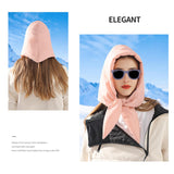 Maxbell Winter Fashion Headscarf Warm Windproof Neck Warmer Neck Scarf Hoodie Hat Pink