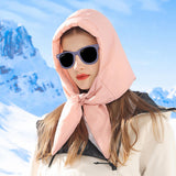 Maxbell Winter Fashion Headscarf Warm Windproof Neck Warmer Neck Scarf Hoodie Hat Pink