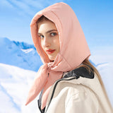 Maxbell Winter Fashion Headscarf Warm Windproof Neck Warmer Neck Scarf Hoodie Hat Pink