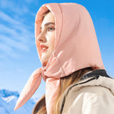 Maxbell Winter Fashion Headscarf Warm Windproof Neck Warmer Neck Scarf Hoodie Hat Pink