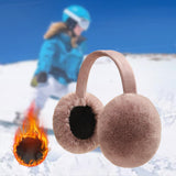 Maxbell Ear Muffs Earmuffs Super Headband Winter Ear Warmer for Outdoor Camping Dark Pink