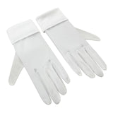 Maxbell Short Satin Gloves Bridal Gloves for Marriage Accessories Banquet Dress