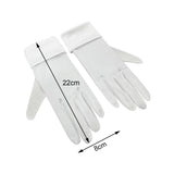 Maxbell Short Satin Gloves Bridal Gloves for Marriage Accessories Banquet Dress