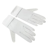 Maxbell Short Satin Gloves Bridal Gloves for Marriage Accessories Banquet Dress