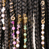 Maxbell 6Pcs Hair Jewelry Dreadlock Hair Clips Pendants for Women Girls Decoration