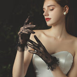 Maxbell Ladies Lace Gloves Versatile Formal Summer Female for Evening Dresses